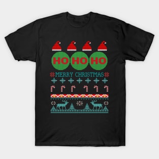 Ho Ho Ho Tacky Ugly Christmas Design T-Shirt